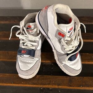 Nike Men's Air Trainers - White, Gray, and Navy Sneakers